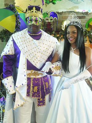 District 5 Fire Chief Pedro Leonard and Morgan Elise Foster reigned as king and queen for the 102nd annual Community Center Carnival Club of Pointe Coupee Parade on Mardi Gras Day.